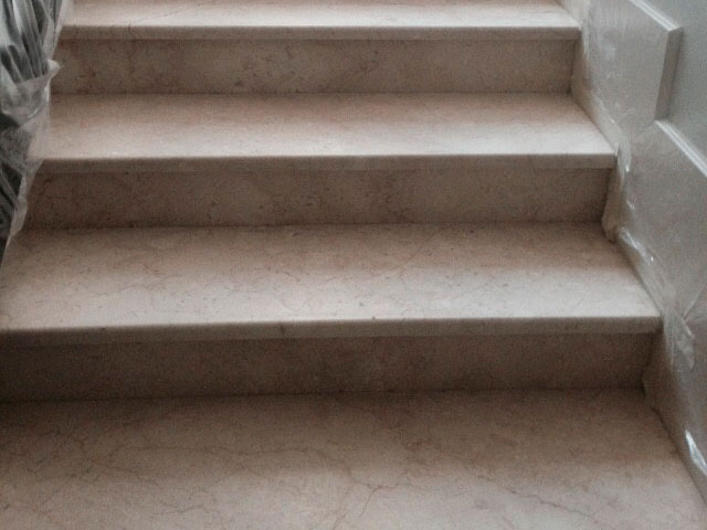 шлифовка полировка лестницы из мрамора